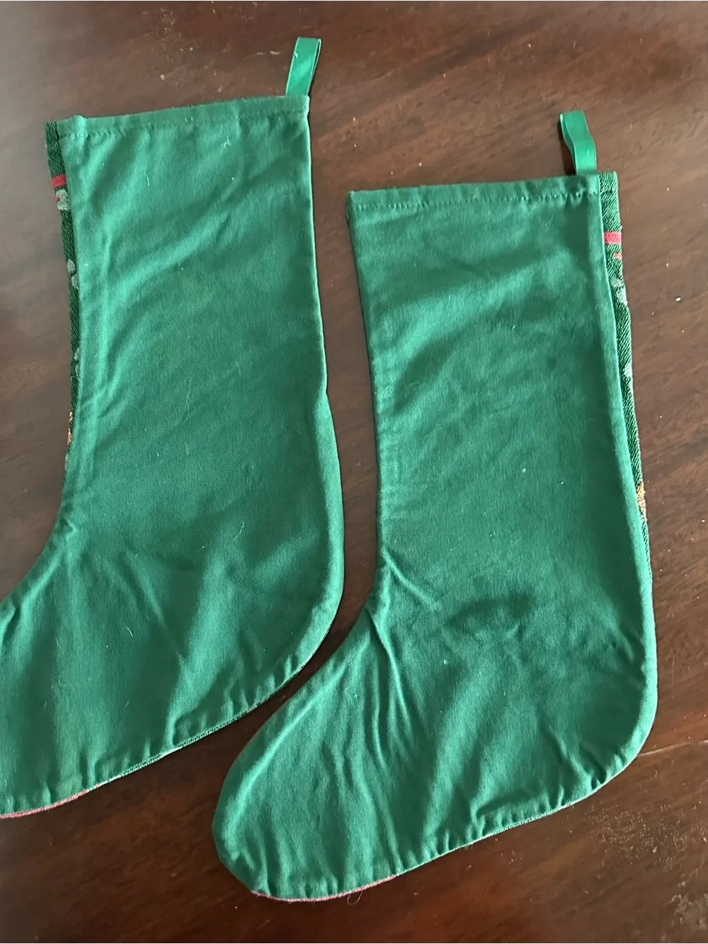 Pair Of Linda Picken Christmas Stocking Basset Hound Dog 18